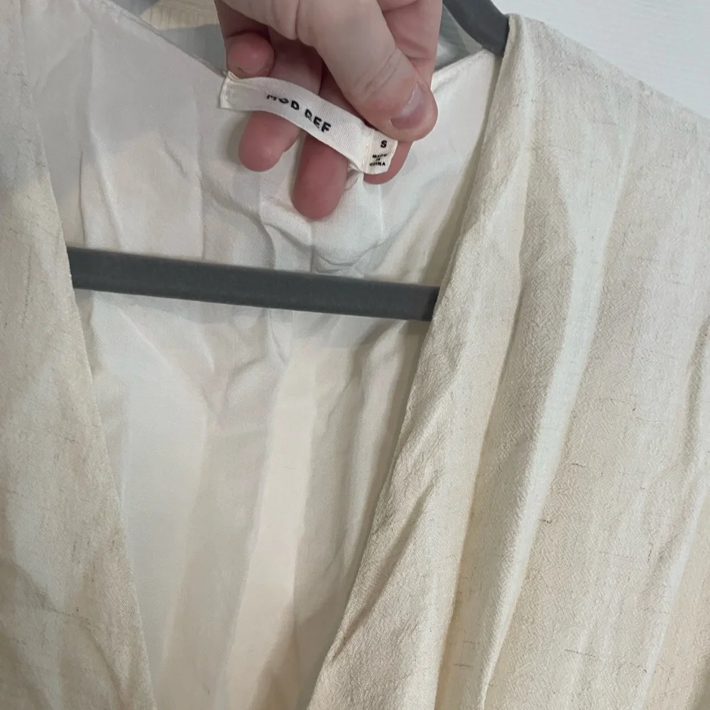 MOD REF - Elegant Cream Wrap Dress